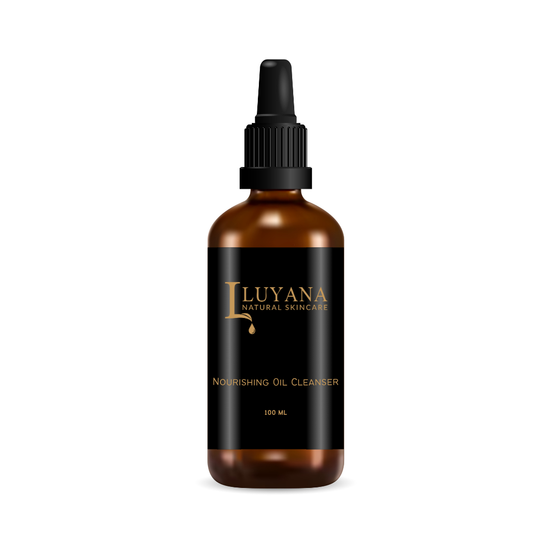 Dropper bottle of Luyana Skincare Nourishing Oil Cleanser