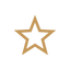 Gold star shape on a white background