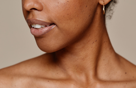 Close up picture of woman with normal/balanced skin