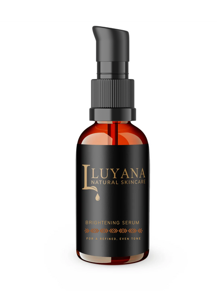 Luyana Skincare Brightening Serum bottle on a white background