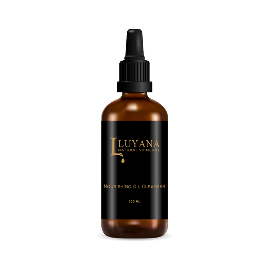 Dropper bottle of Luyana Skincare Nourishing Oil Cleanser