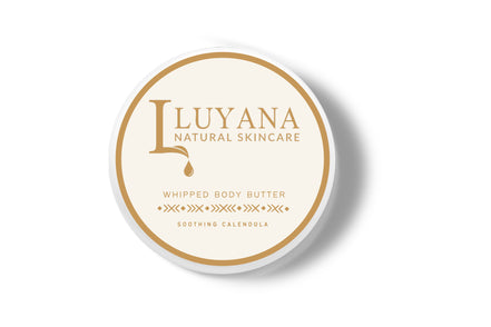 Luyana Skincare whipped body butter container on a white background