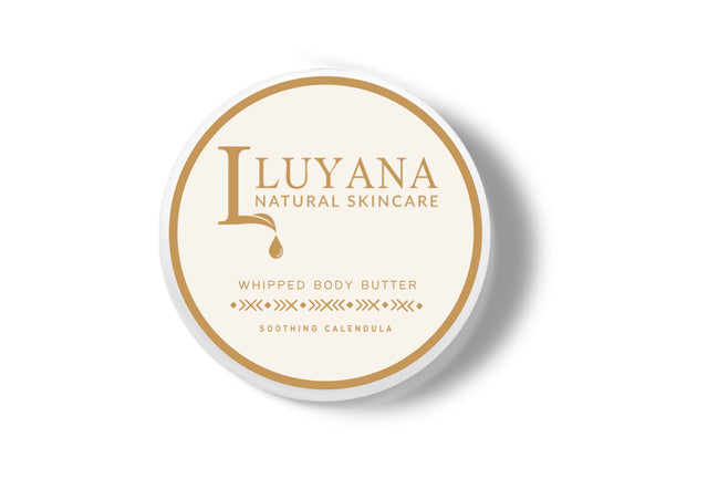Luyana Skincare whipped body butter container on a white background